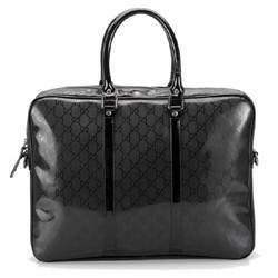 1:1 Gucci 201480 Men's Briefcase Bag-Black GG Crystal - Click Image to Close